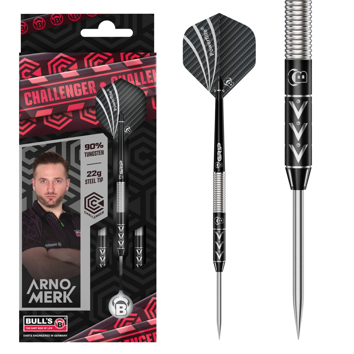 BULL'S Challenger Steel Dart Arno Merk 22 Gramm
