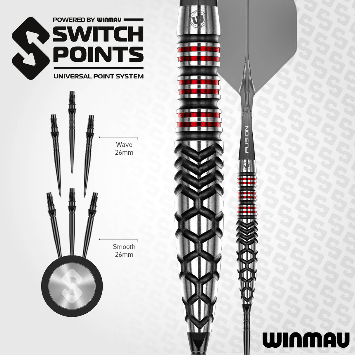 Winmau Fornax Switch Point Torpedo Steeldart