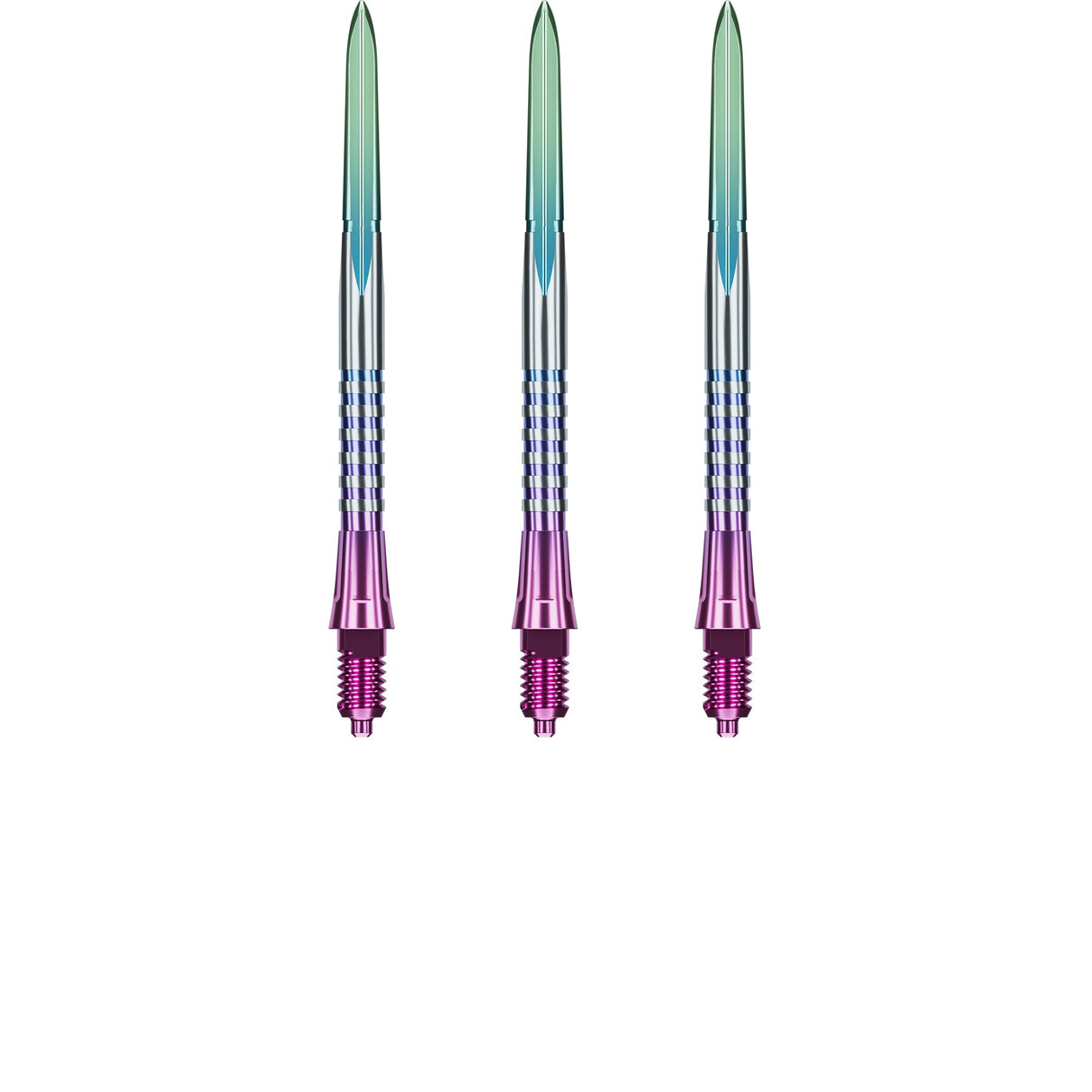 Caliburn EZ-EVO Dartspitzen - Dual Quad Flute - Rainbow