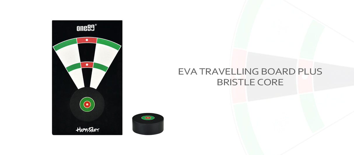 One80 Eva Travelling Dartboard II-Bristle Core