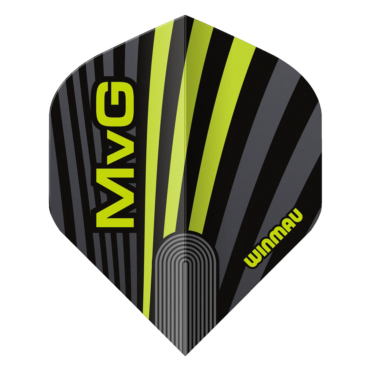 Winmau MVG Prism Black Grey & Green Flights