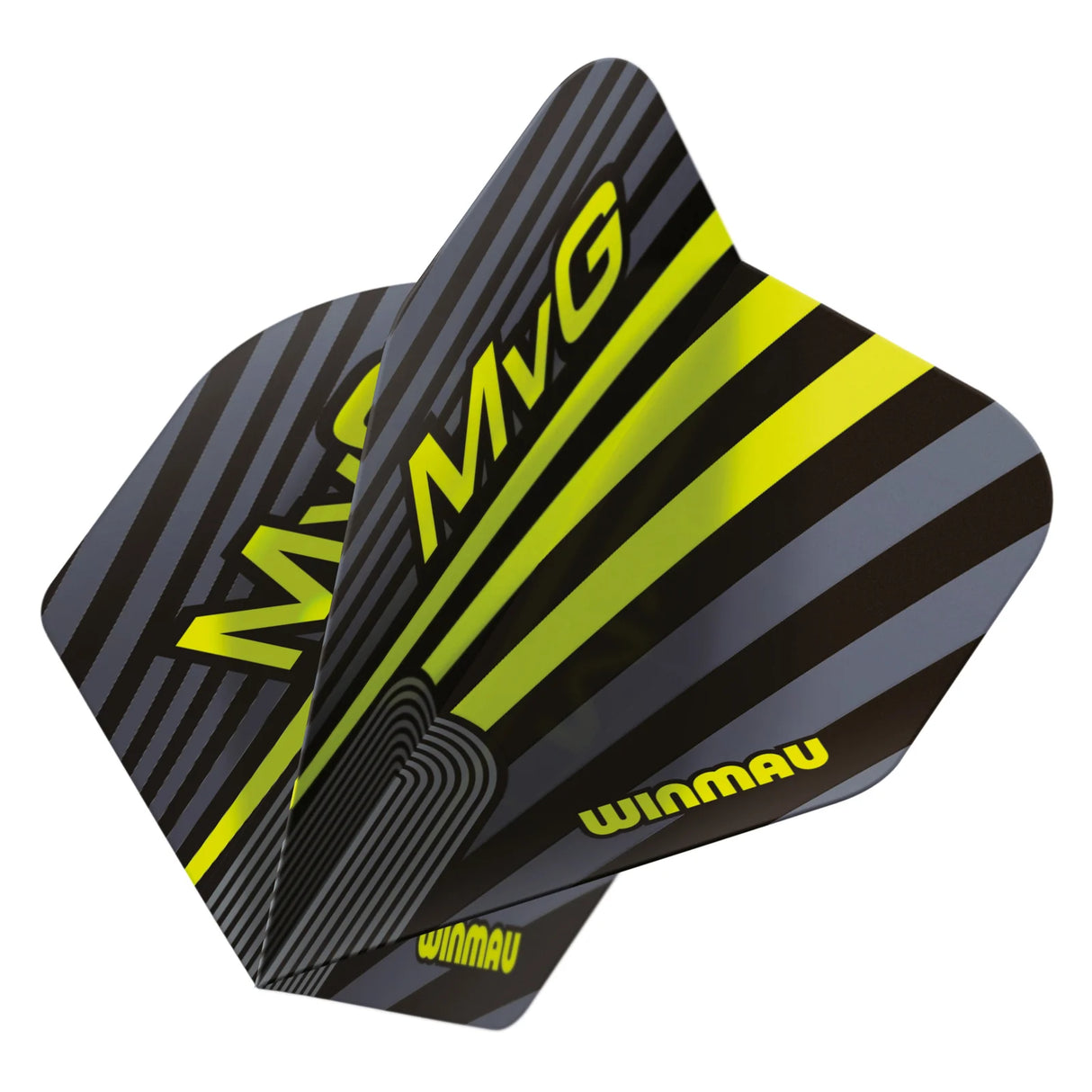 Winmau MVG Prism Black Grey & Green Flights