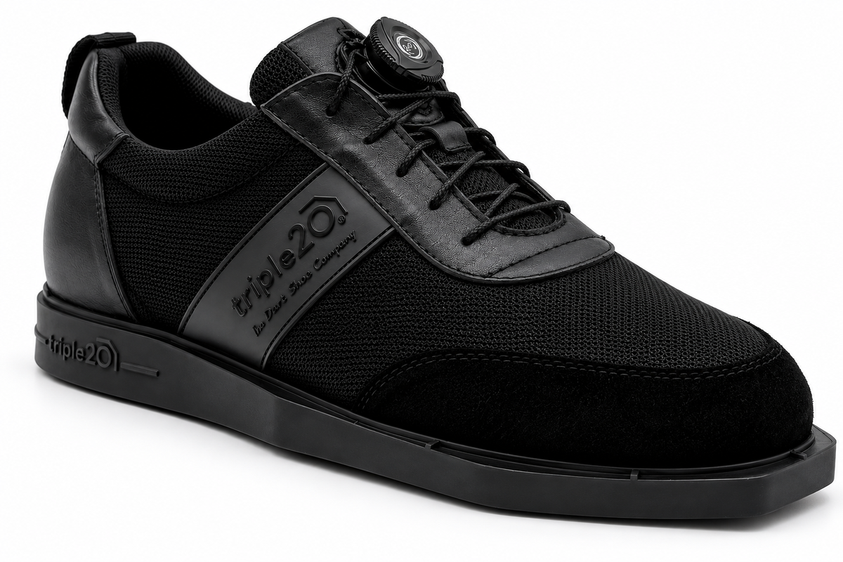 Triple20 Dartschuh Textil schwarz