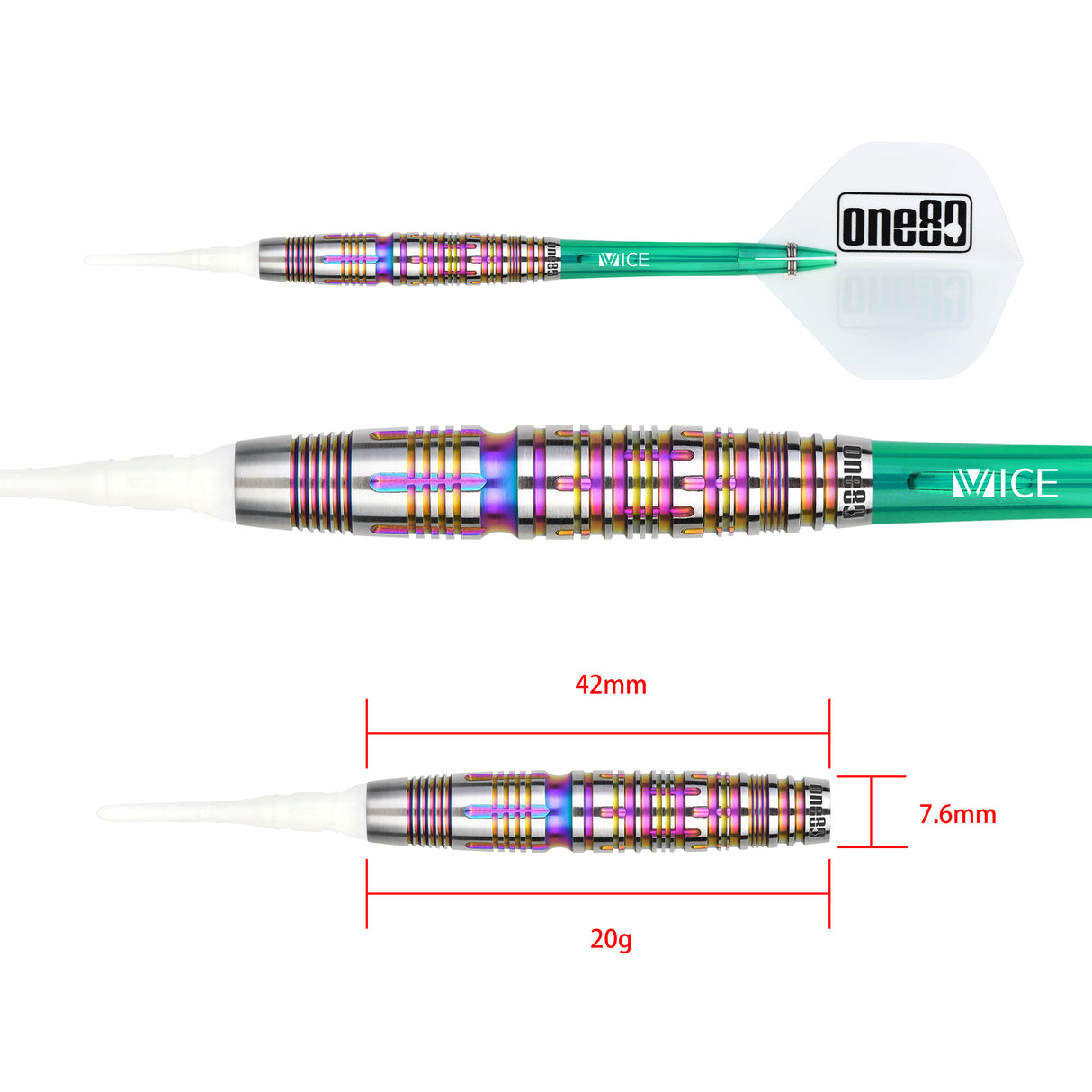 One80 Noriyuki Negeshi Signature Dart V2 Soft tip 20g