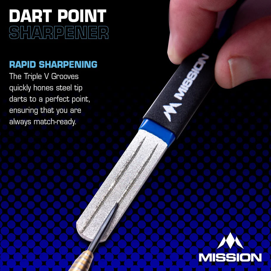 Mission Diamond Point Sharpener - Large - Blue