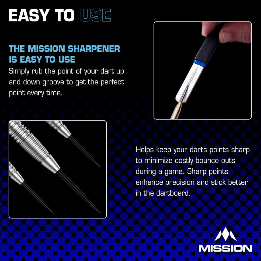 Mission Diamond Point Sharpener - Large - Blue