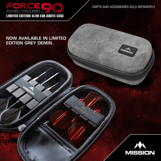 Mission Force 90 Dart Case - Limited Edition - Slim - Denim Grau