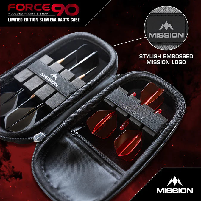 Mission Force 90 Dart Case - Limited Edition - Slim - Denim Grau
