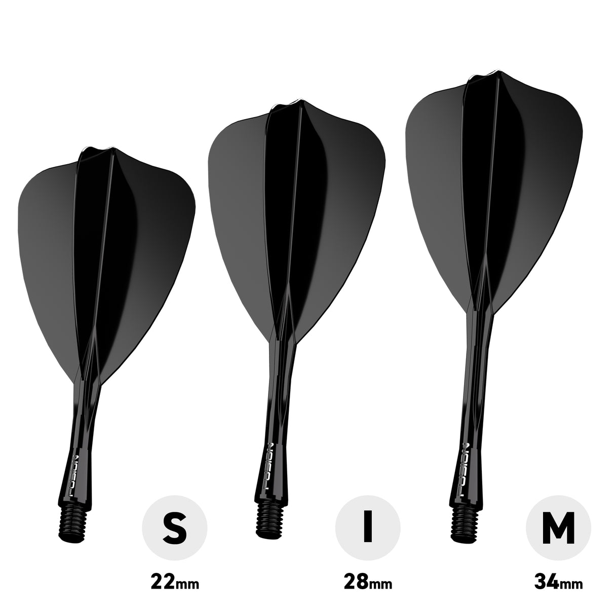 Winmau Fusion Arrow Flights Schwarz