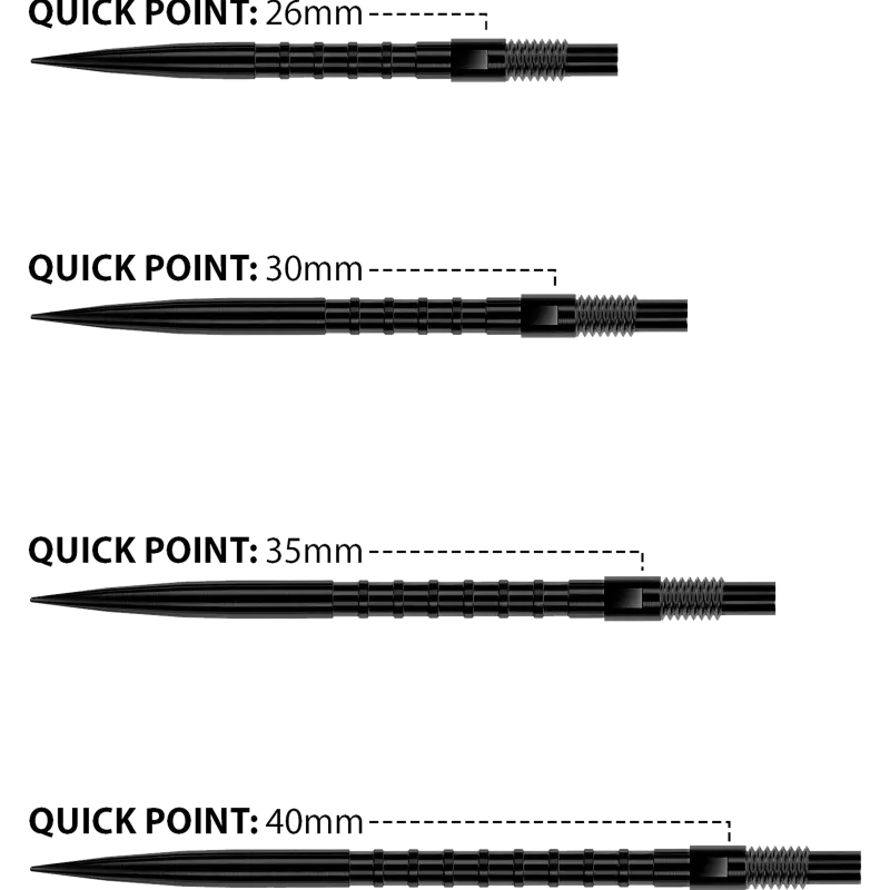 Harrows Quick Point - HM Grip - Schwarz