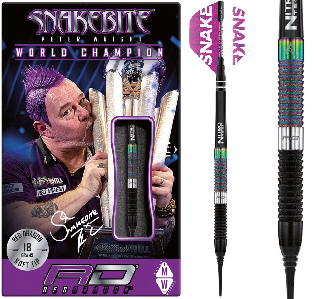 Reddragon Peter Wright WC Diamond 90% Tungsten Softdarts 20