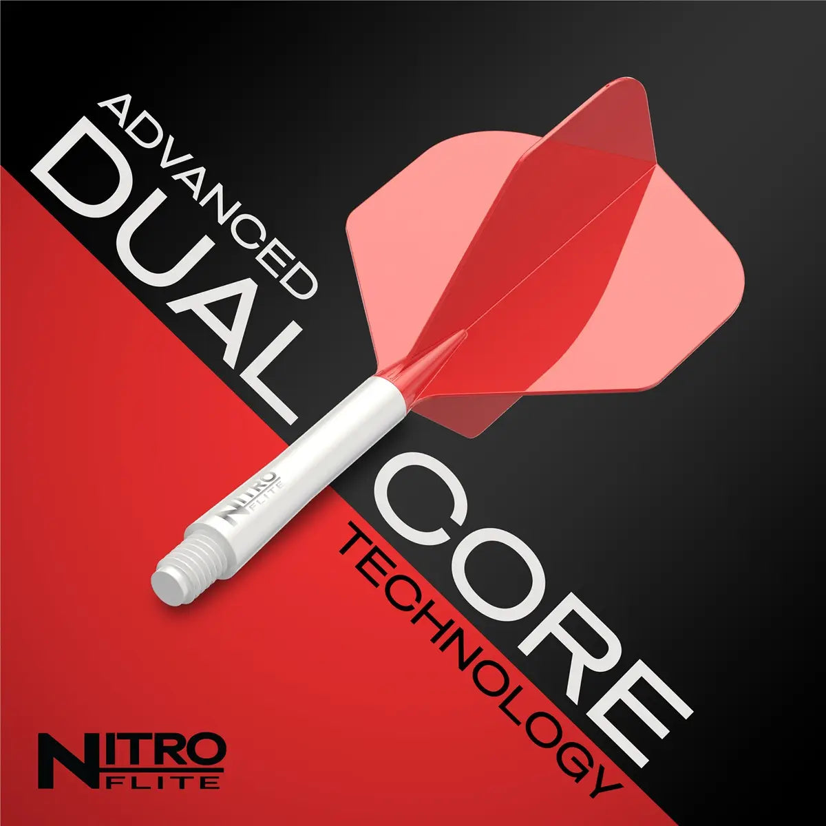 Red Dragon Nitro Flite System White Red - Dart Flights