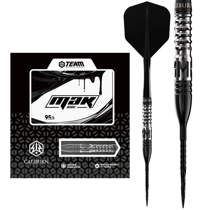 Caliburn Player Darts – Steeldarts – 95 % Tungsten – Mak
