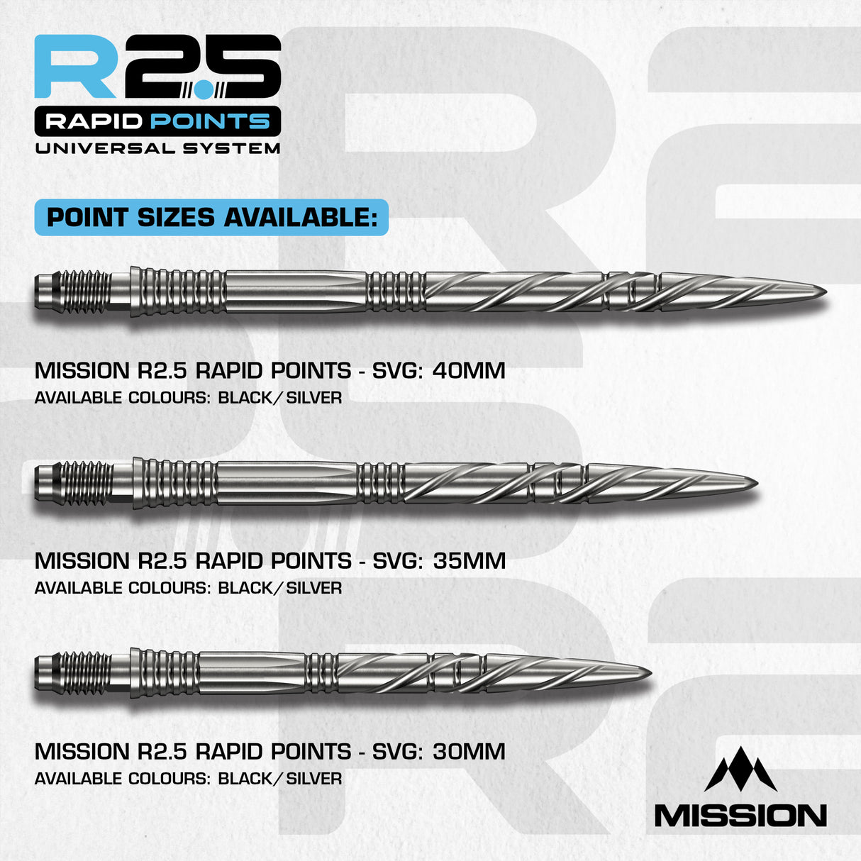 Mission Rapid 2.5 Dartpoints - SGV Schwarz