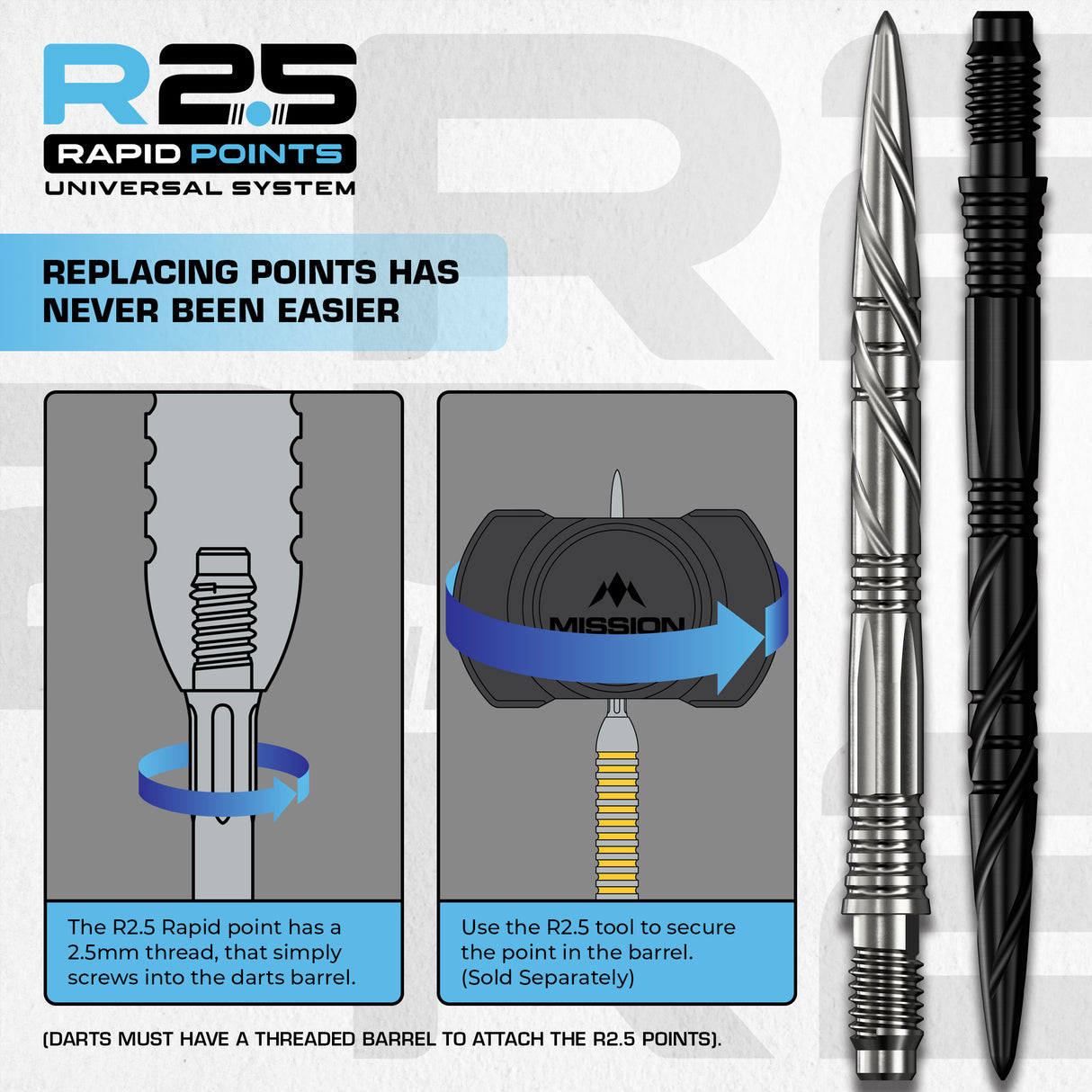 Mission Rapid 2.5 Dartpoints - SGV Schwarz