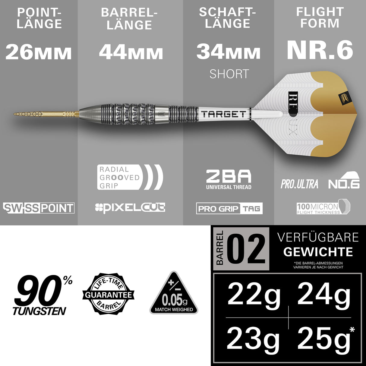 Target Redux 90% 02 Swiss Steeltip