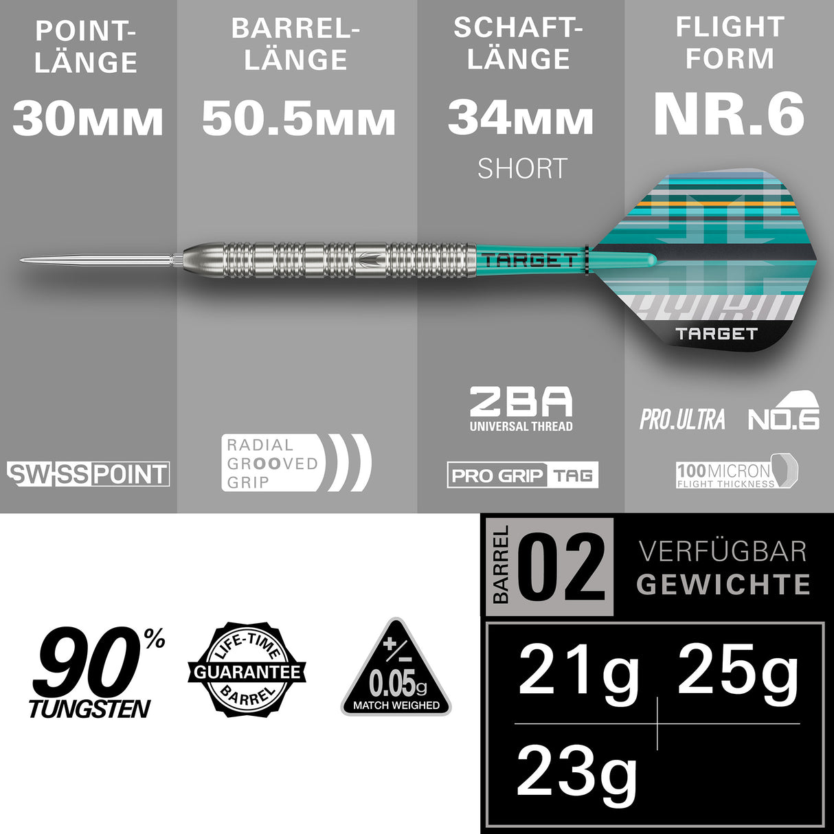 Target Hydro 90% 03 Swiss Steeltip