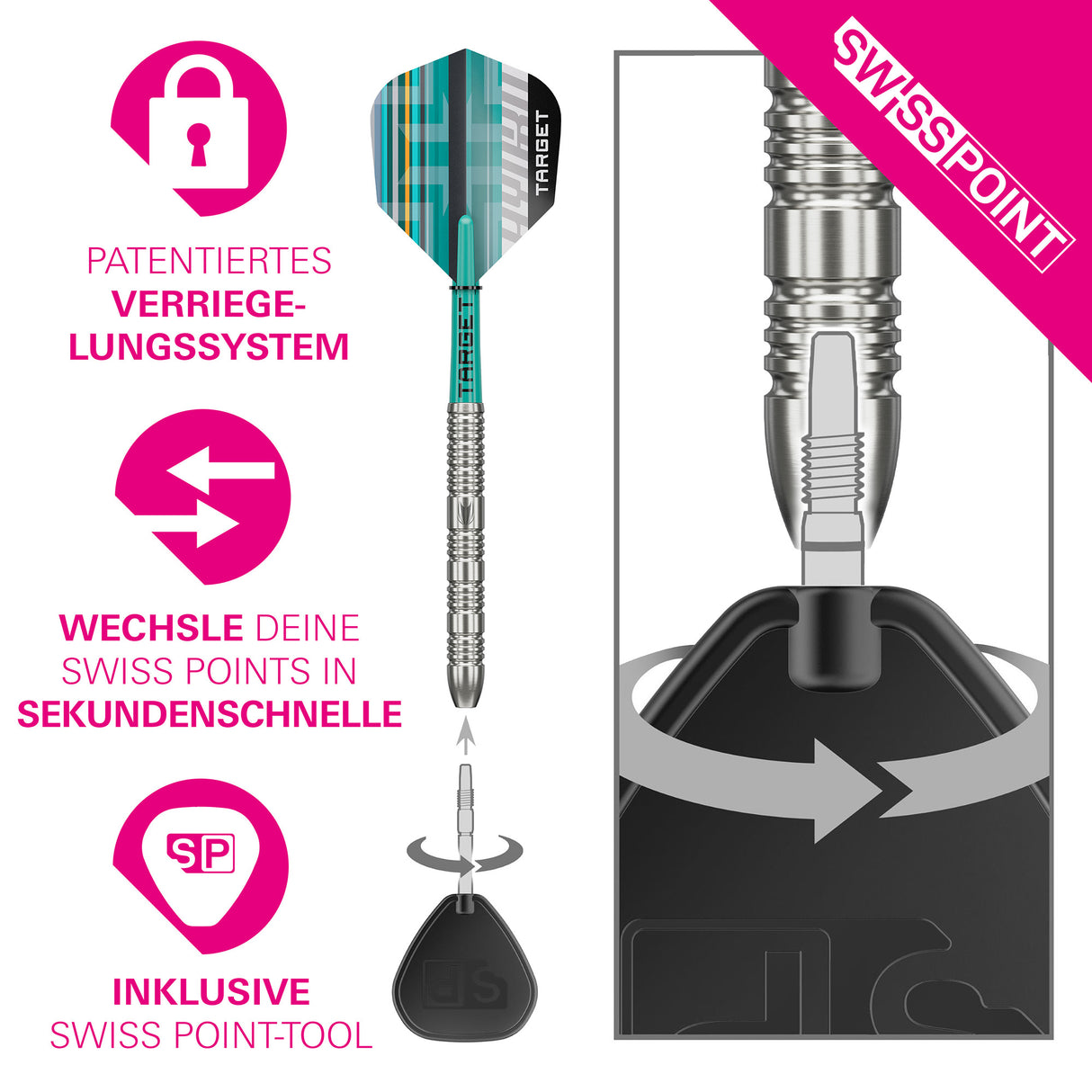 Target Hydro 90% 02 Swiss Steeltip