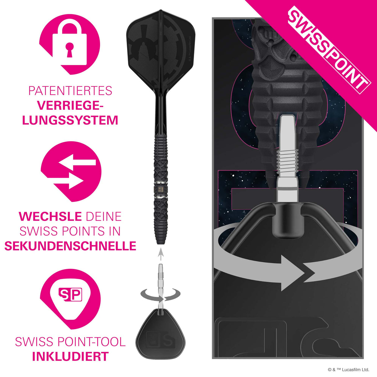 Target Star Wars Darth Vader 95% Tungsten Swiss Point Steeldarts