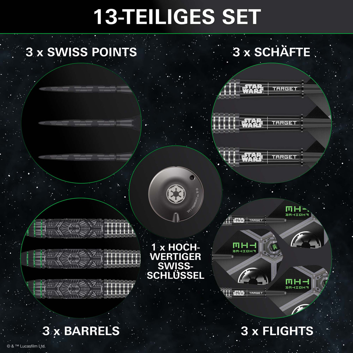 Target Star Wars Tie Fighter Swiss Point Steeldarts
