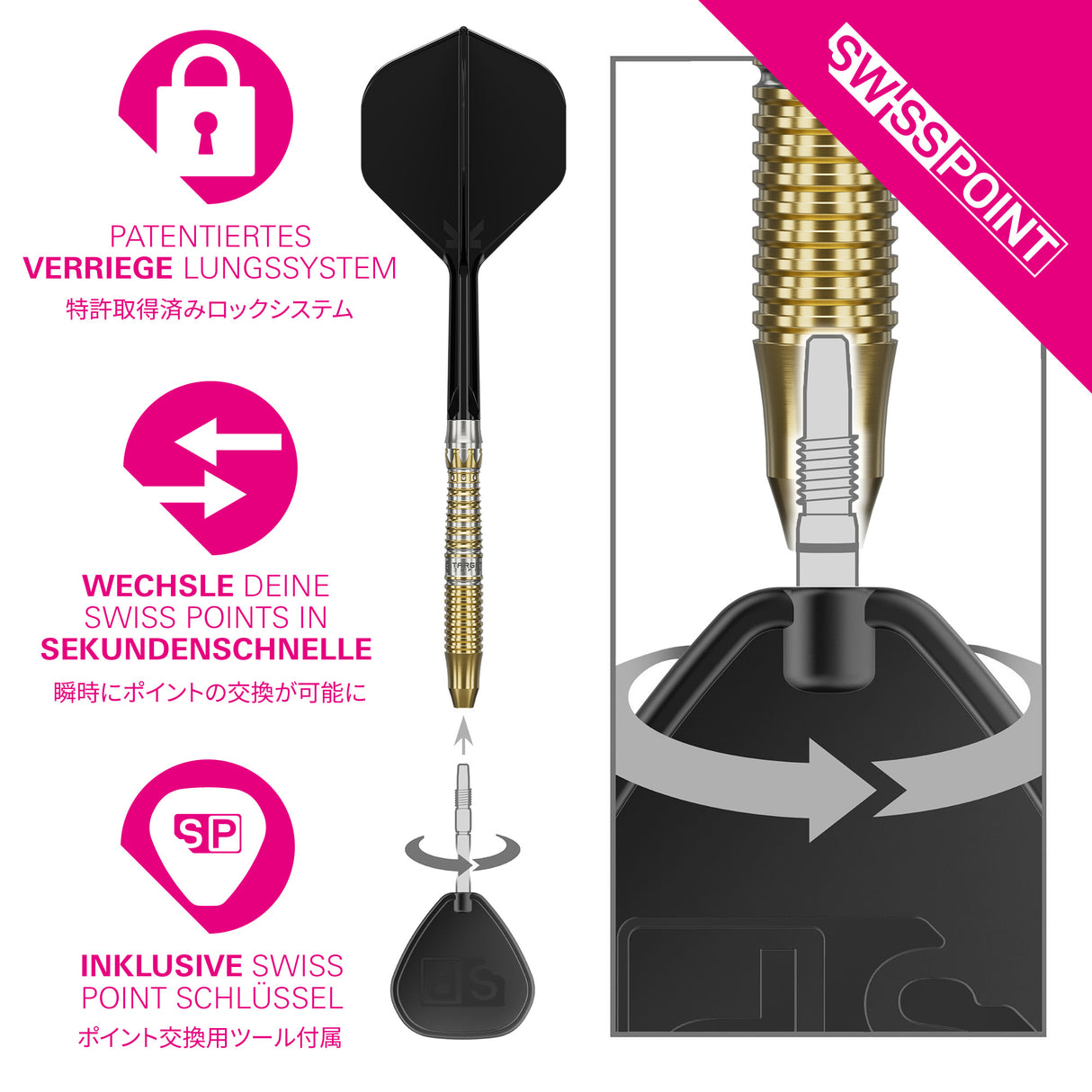 Target Japan Black Marque Enzo SP Steeltip
