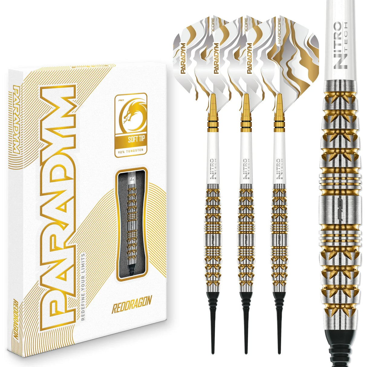 Red Dragon Paradym Darts Gold & Silver Torpedo Softdarts