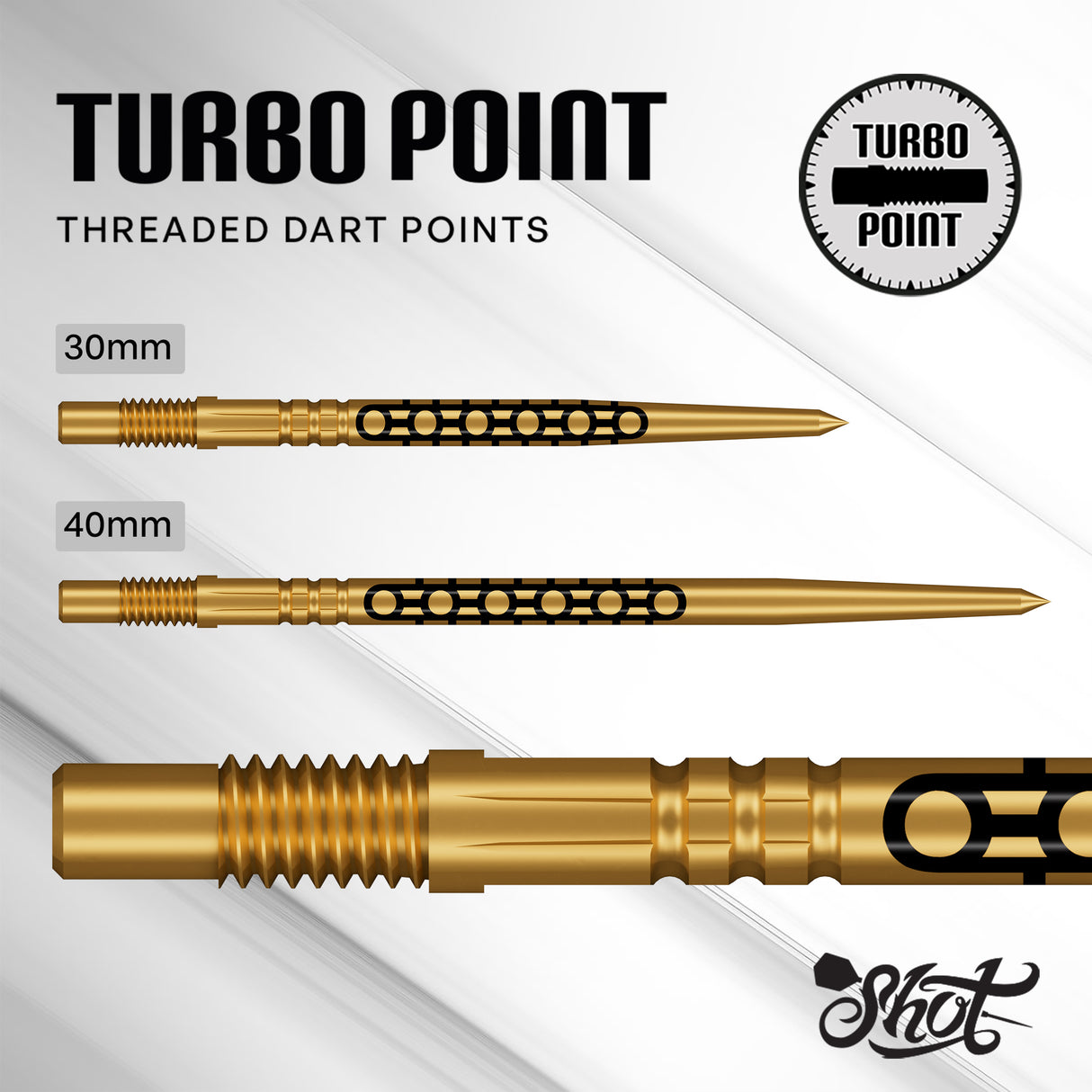 Shot Goths Gold Turbo Dart Points