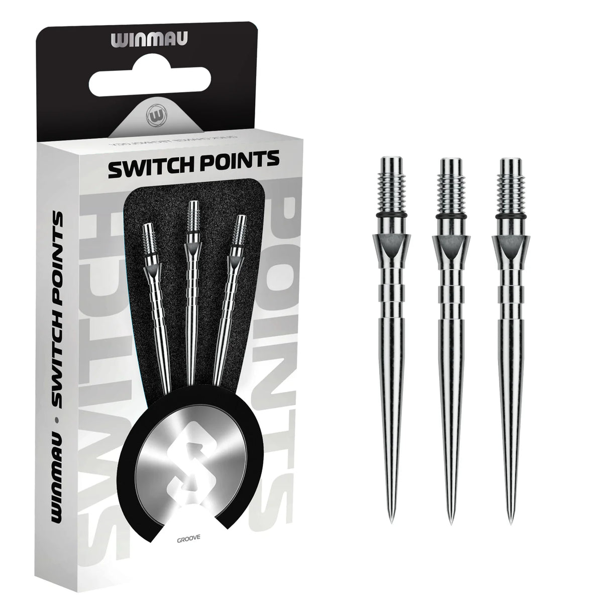 Winmau Switch Points Groove Silver Effect