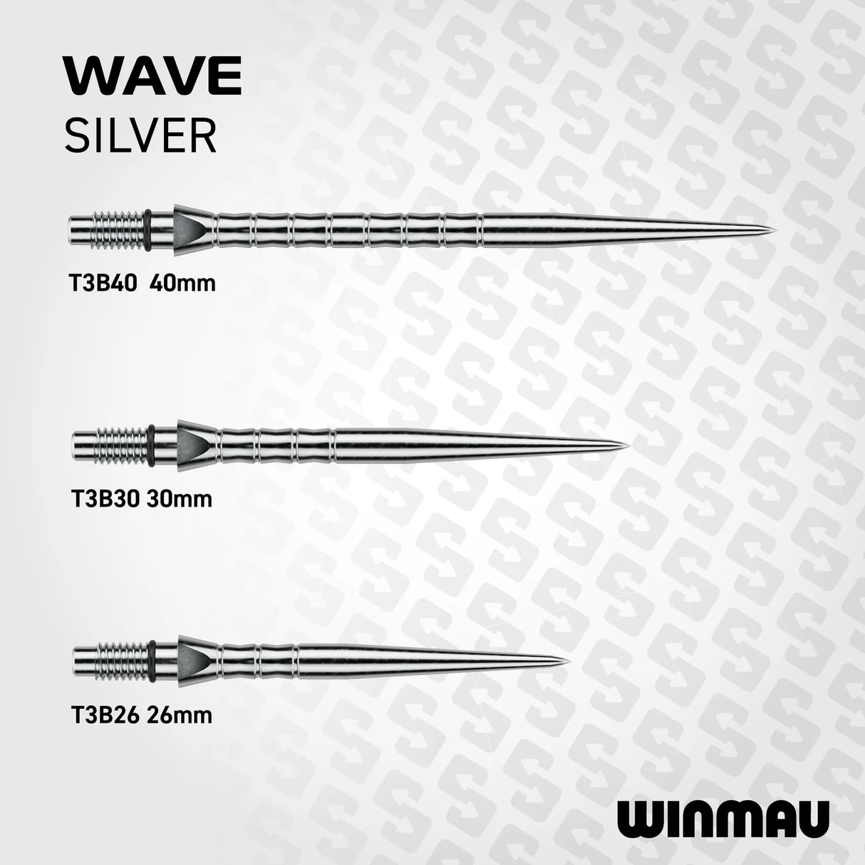 Winmau Switch Points Wave Silver Effect