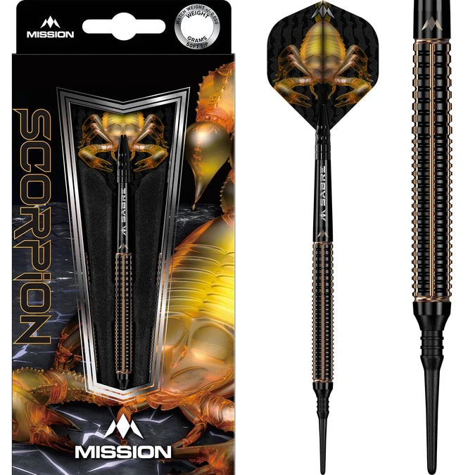 Mission Scorpion 19g Soft Tip - 90% Tungsten - Black & Gold Electro