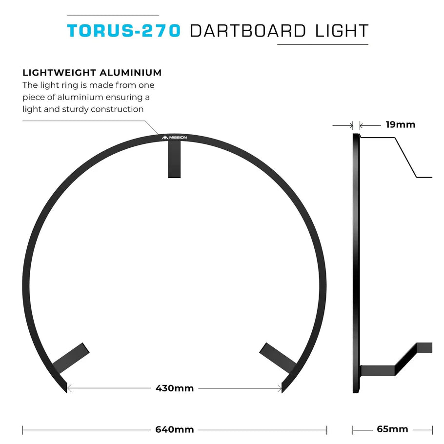 Mission Torus 270 Dartboard Beleuchtung