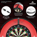 Mission Torus 120° Dartboardbeleuchtung - Schwarz