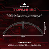 Mission Torus 120° Dartboardbeleuchtung - Schwarz