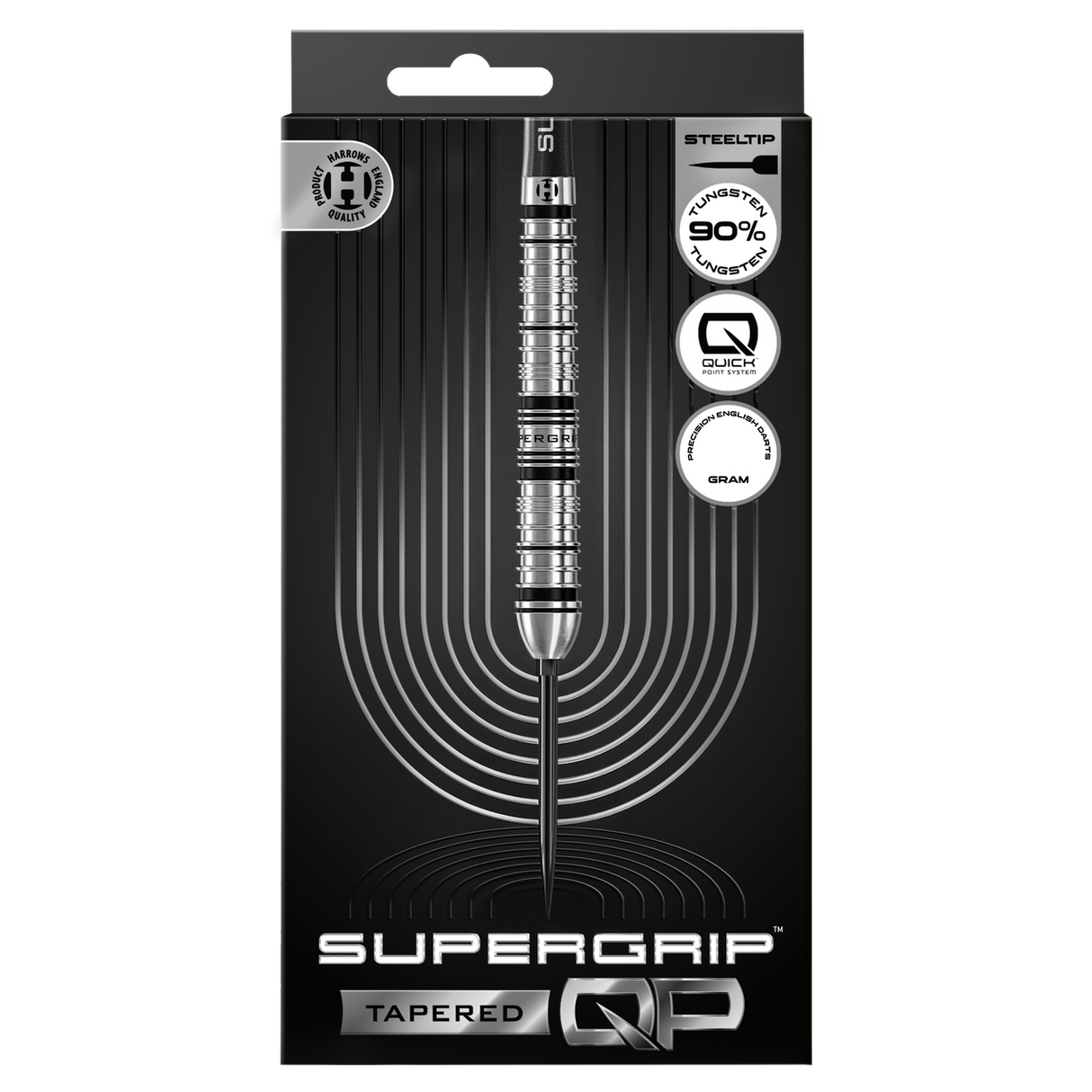 Harrows Supergrip QP Tapered 90% Tungsten Steeldarts Quick Point