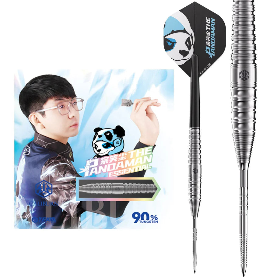 Caliburn Player Darts - Steel Tip - 90% Tungsten - The Pandaman - Essential - 23g