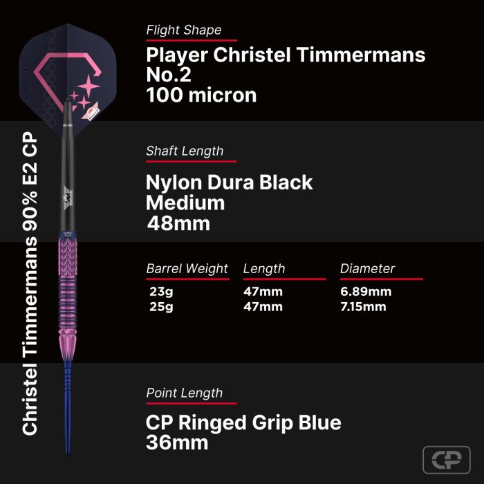 Bull's Christel Timmermans 90% E2 CP Steeltip