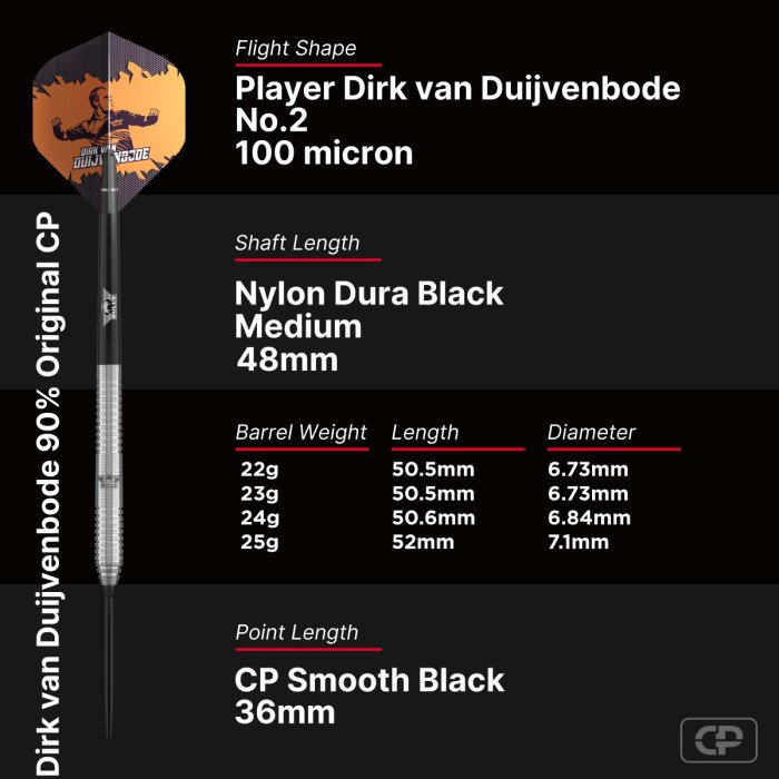 Bull's Dirk van Duijvenbode 90% Original CP Steeltip