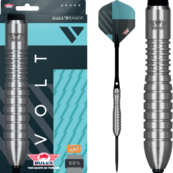 Bull's Volt Blue 80% CP Steeltip