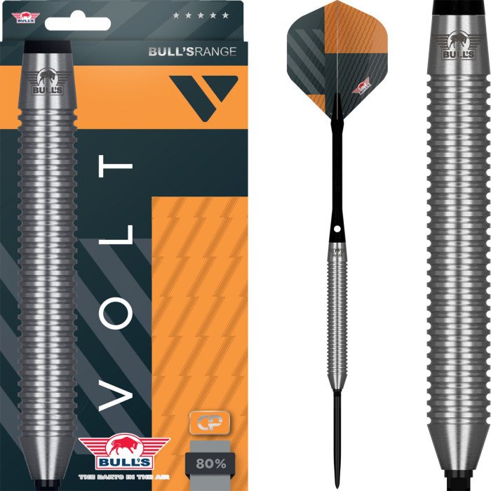 Bull's Volt Orange 80% CP Steeltip