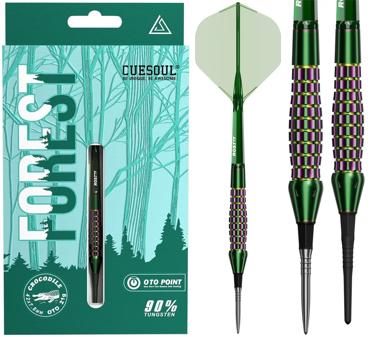 Cuesoul Forest Crocodile 90% Softdarts+Conversion Points