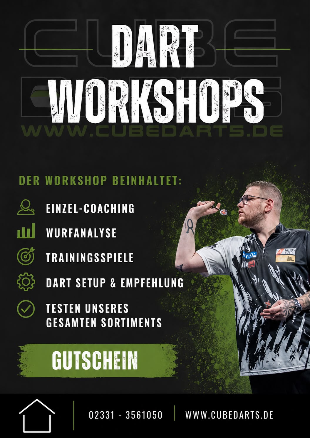 Gutschein für Darts Workshop mit Rene Eidams