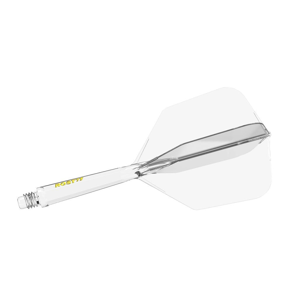 Cuesoul ROST 77 Clear with Yellow Logo Big Wing - Dart Flights