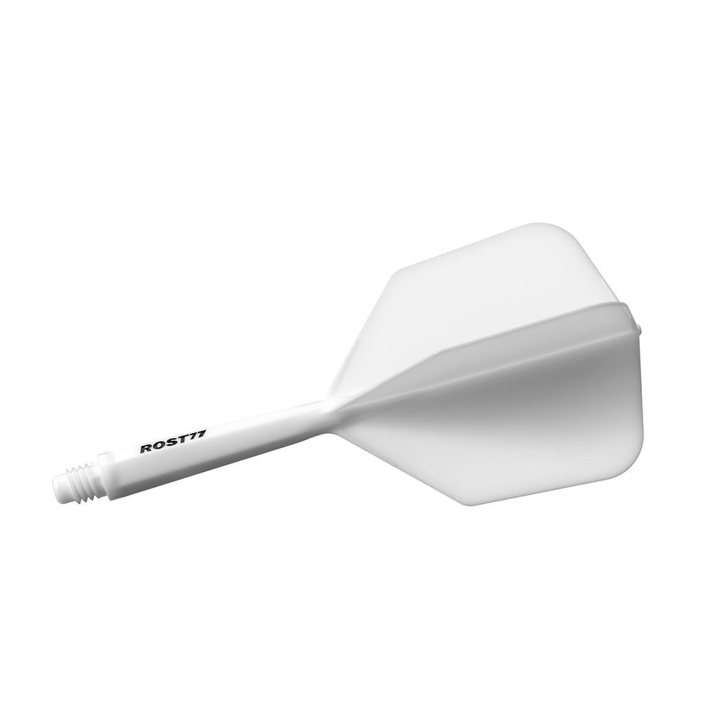 Cuesoul ROST 77 Solid White Big Wing - Dart Flights