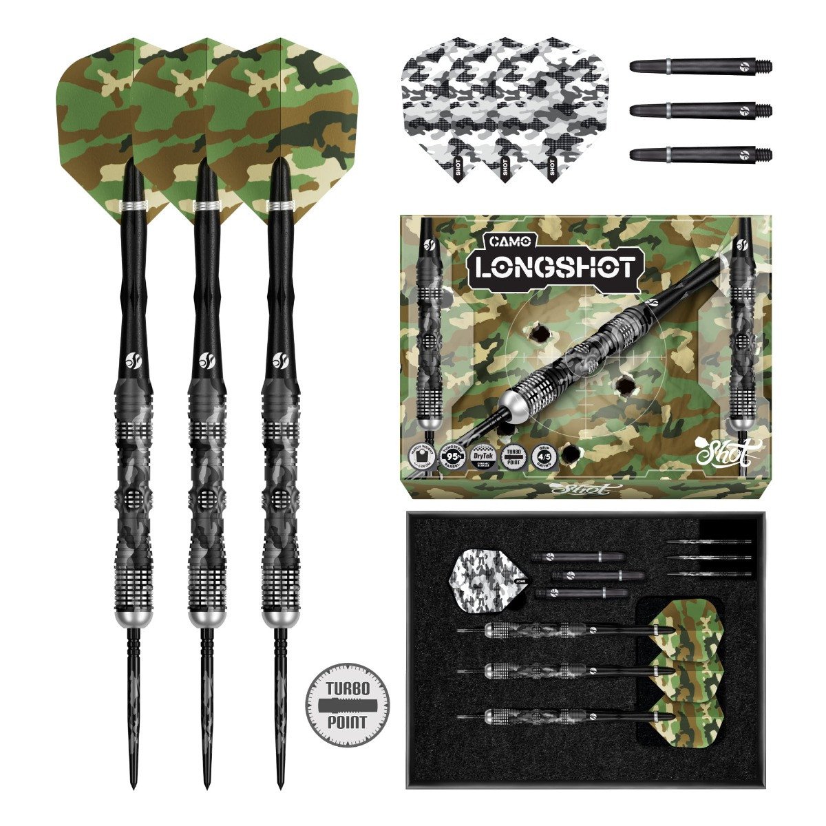 Shot Camo Longshot 95%Tungsten Steeltip