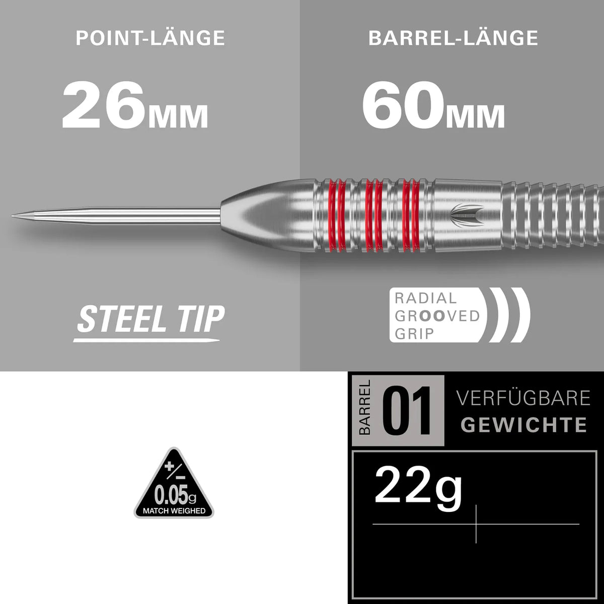 Target Nathan Aspinall Brass Darts 22g