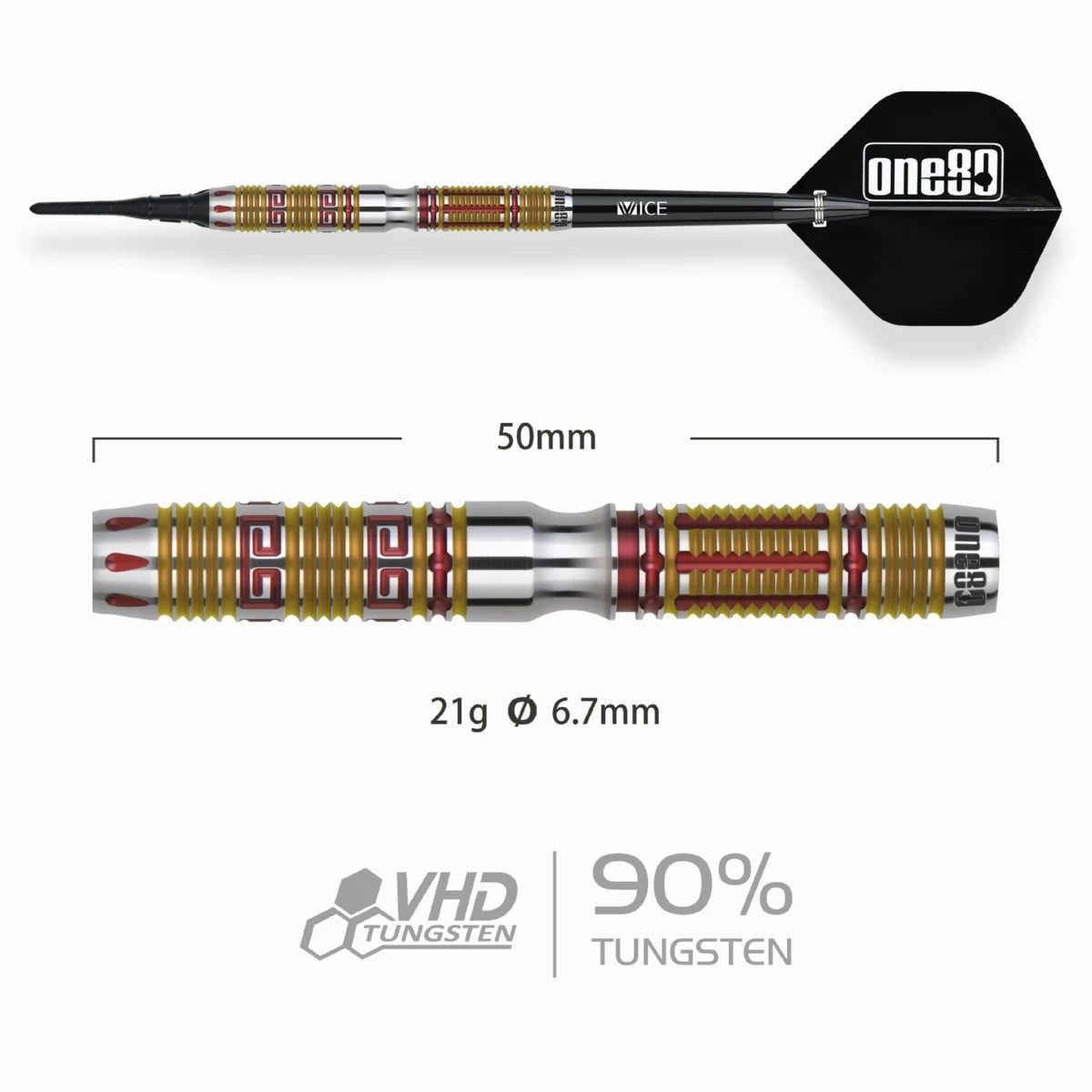 One80 Signature Darts - Tom Yang II Softtip 21g
