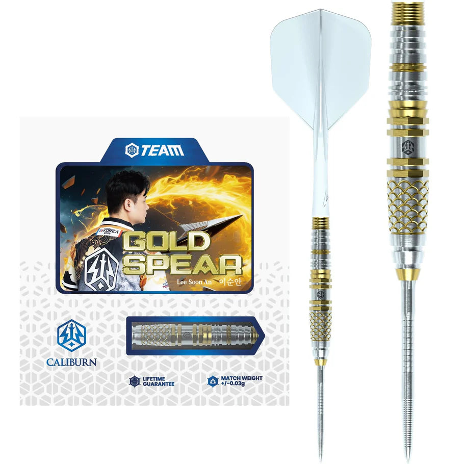 Caliburn Player Darts - Steeltip - 90% Tungsten - Gold Spear - 23g