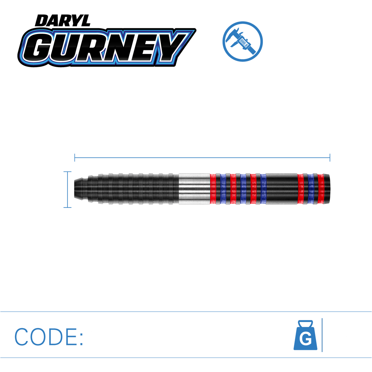 Winmau DARYL GURNEY 85% Steeldarts