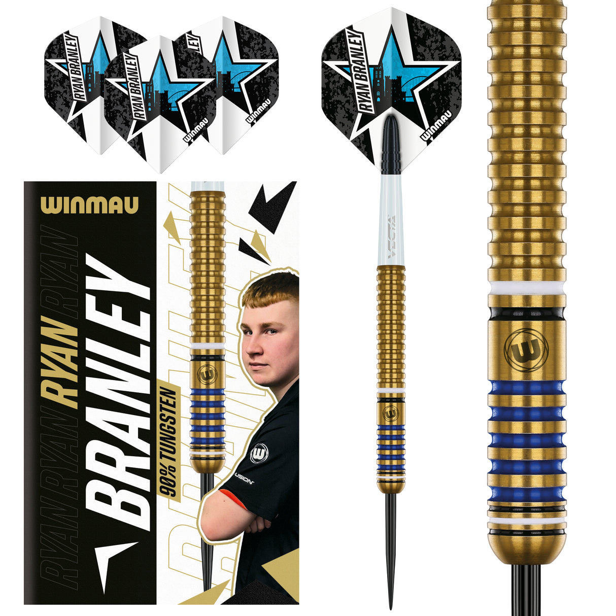 Winmau Ryan Branley 90% Tungsten Steeldarts 23g