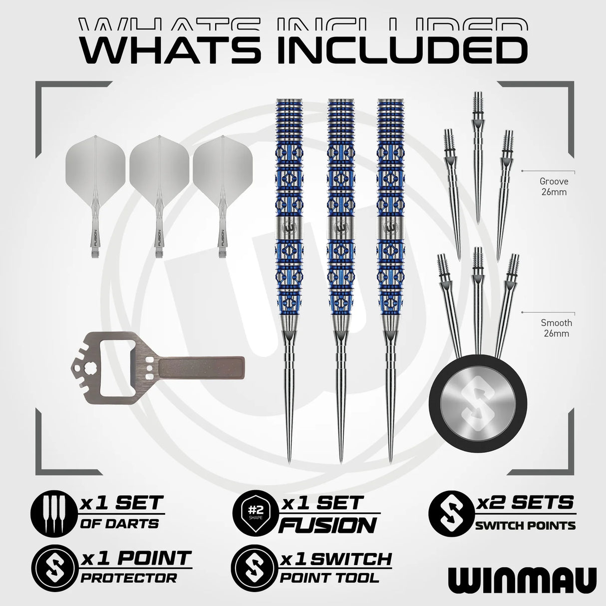 Winmau Lunaris Switch Point Tapered Steeldart